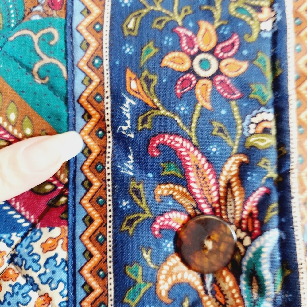 HP🥳 Vintage Vera Bradley quilted multi print patchwork puffy floral boho jacket - Picture 11 of 14